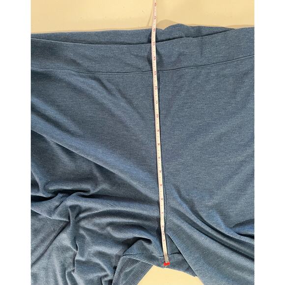 Anybody Ribbed Hacci Short Sleeve & Flare Pant Lounge Set BLUE NWOT SIZE PLUS 5X - Picture 11 of 12